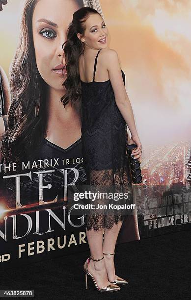 Actress Kelli Berglund arrives at the Los Angeles Premiere "Jupiter Ascending" at TCL Chinese Theatre on February 2, 2015 in Hollywood, California