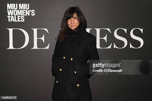 Editor-in-chief of Vogue Paris Emmanuelle Alt attends the Miu Miu Women's Tales 9th Edition "De Djess" screening on February 18, 2015 in New York...