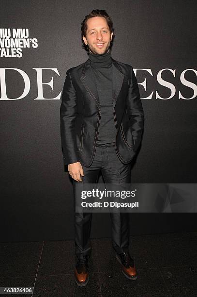 Actor Derek Blasberg attends the Miu Miu Women's Tales 9th Edition "De Djess" screening on February 18, 2015 in New York City.