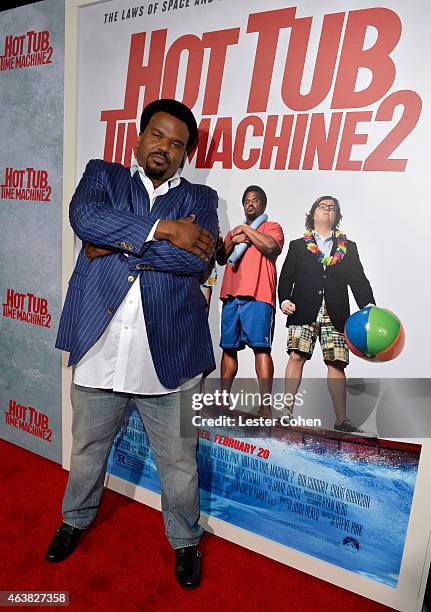 Actor Craig Robinson attends the premiere of Paramount Pictures' 'Hot Tub Time Machine 2' at Regency Village That Regency Village Theatre on February...