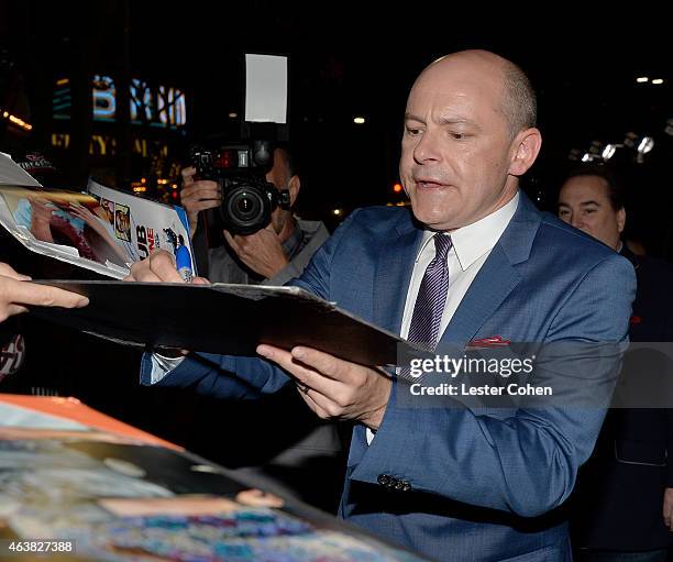 Actor Rob Corddry attends the premiere of Paramount Pictures' 'Hot Tub Time Machine 2' at Regency Village Theatre on February 18, 2015 in Westwood,...