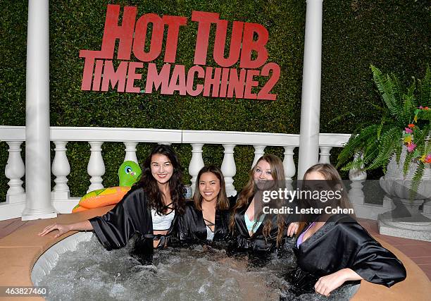 General view of atmosphere is seen during the premiere of Paramount Pictures' 'Hot Tub Time Machine 2 at Regency Village Theatre on February 18, 2015...