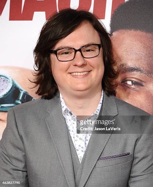 Actor Clark Duke attends the premiere of "Hot Tub Time Machine 2" at Regency Village Theatre on February 18, 2015 in Westwood, California.