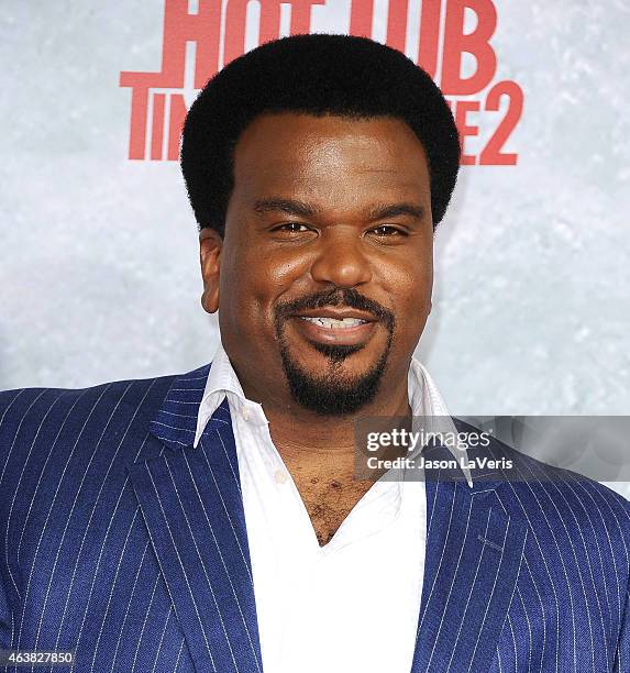 Actor Craig Robinson attends the premiere of "Hot Tub Time Machine 2" at Regency Village Theatre on February 18, 2015 in Westwood, California.