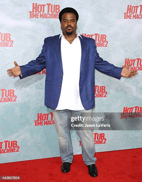 Actor Craig Robinson attends the premiere of "Hot Tub Time Machine 2" at Regency Village Theatre on February 18, 2015 in Westwood, California.