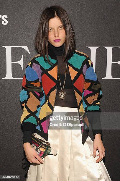 Model Tatiana Cotliar attends the Miu Miu Women's Tales 9th Edition "De Djess" screening on February 18, 2015 in New York City.