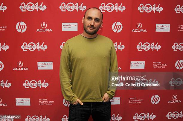 Director Amir Bar-Lev attends the "Happy Valley" premiere at The Marc Theatre during the 2014 Sundance Film Festival on January 19, 2014 in Park...