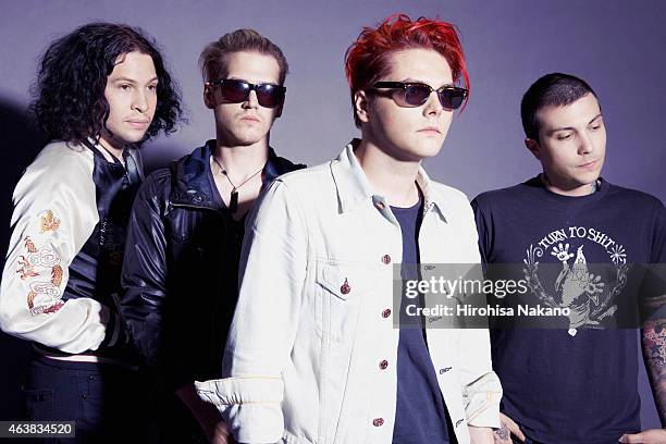 Indie band My Chemical Romance are photographed on February 4, 2011 in Tokyo, Japan.