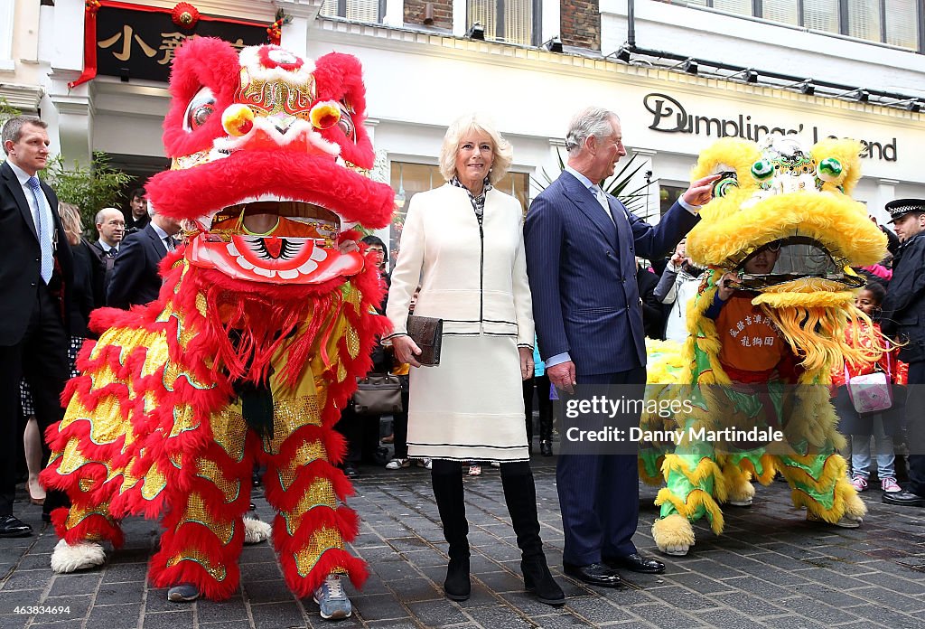 The Prince Of Wales And Duchess Of Cornwall Visit Chinatown To Mark Chinese New Year