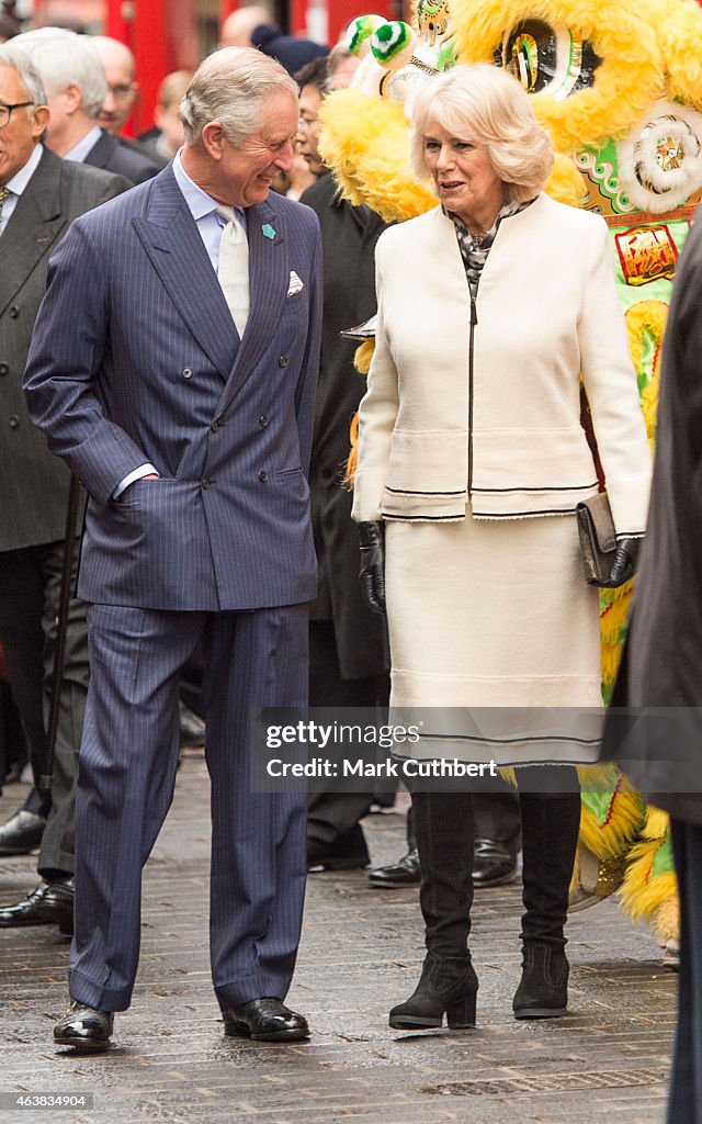 The Prince Of Wales And Duchess Of Cornwall Visit Chinatown To Mark Chinese New Year