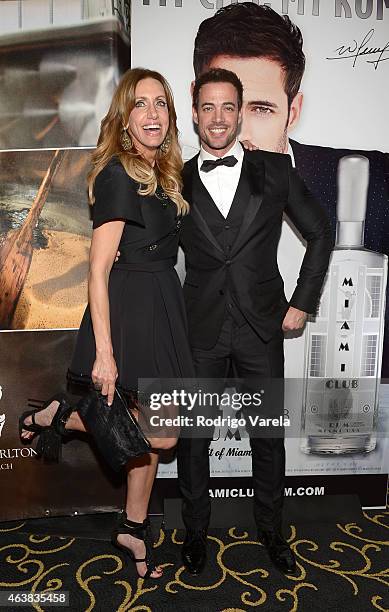 Lili Estefan and William Levy attend the Miami Club Rum Official Partnership Launch with William Levy at Ritz Carlton South Beach on February 18,...