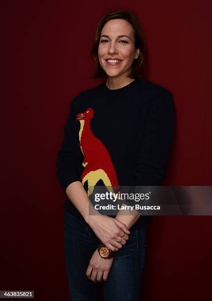 Actress Rebecca Henderson poses for a portrait during the 2014 Sundance Film Festival at the Getty Images Portrait Studio at the Village At The Lift...