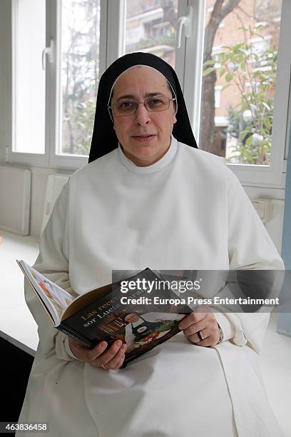 Sister Lucia Caram Presents 'Las Recetas de Sor Lucia Caram' recipe book on February 18, 2015 in Madrid, Spain.