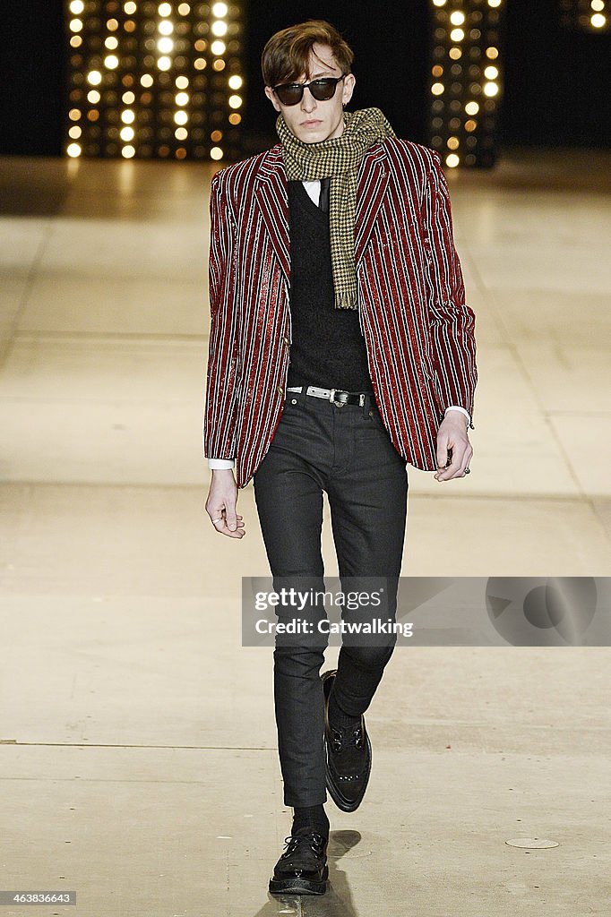 Saint Laurent - Mens Fall 2014 Runway - Paris Menswear Fashion Week