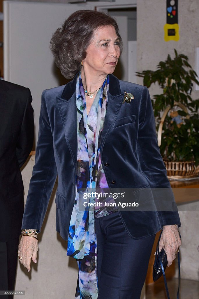 Queen Sofia Visits 'Reina Sofia Alzheimer Foundation Center'