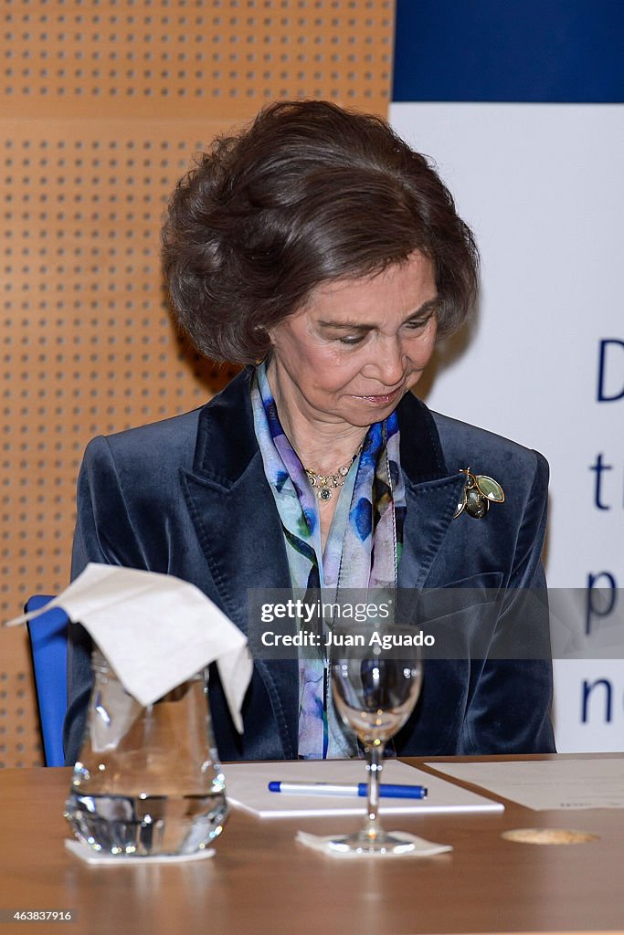 Queen Sofia Visits 'Reina Sofia Alzheimer Foundation Center'