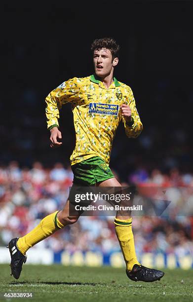 Norwich City player Chris Sutton in action during an FA Carling Premiership match at Anfield on April 30, 1994 in Liverpool, England.