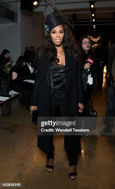 June Ambrose attends The Blonds fashion show during MADE Fashion Week Fall 2015 at Milk Studios on February 18, 2015 in New York City.