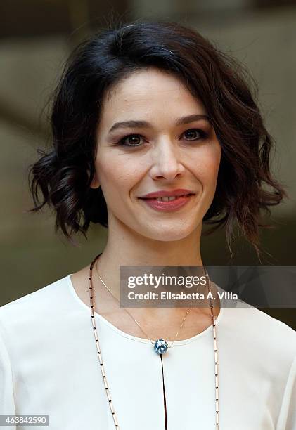Actress Nicole Grimaudo attends 'Le Leggi Del Desiderio' photocall at Visconti Hotel on February 19, 2015 in Rome, Italy.