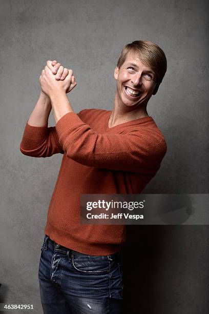 Actor Jack McBrayer poses for a portrait during the 2014 Sundance Film Festival at the WireImage Portrait Studio at the Village At The Lift Presented...