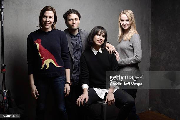 Actors Rebecca Henderson and Arian Moayed, filmmaker Desiree Akhavan, and actress Halley Feiffer pose for a portrait during the 2014 Sundance Film...