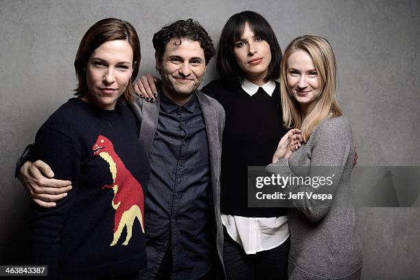 Actors Rebecca Henderson and Arian Moayed, filmmaker Desiree Akhavan, and actress Halley Feiffer pose for a portrait during the 2014 Sundance Film...