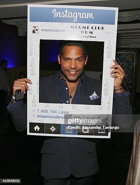 Carlos Mejia attends Miami Club Rum Official Partnership Launch With William Levy at Ritz Carlton South Beach on February 18, 2015 in Miami Beach,...