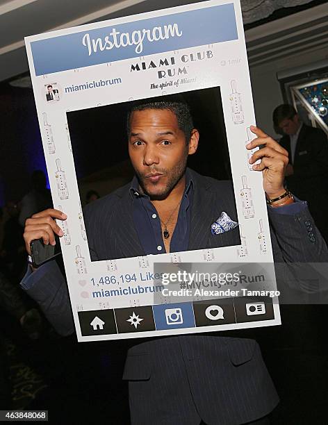 Carlos Mejia attends Miami Club Rum Official Partnership Launch With William Levy at Ritz Carlton South Beach on February 18, 2015 in Miami Beach,...