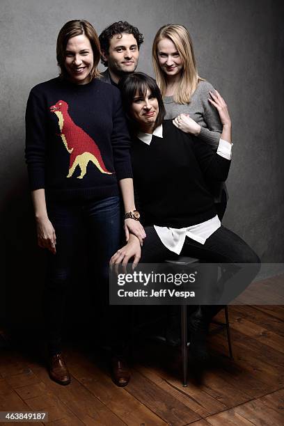 Actors Rebecca Henderson and Arian Moayed, filmmaker Desiree Akhavan, and actress Halley Feiffer pose for a portrait during the 2014 Sundance Film...