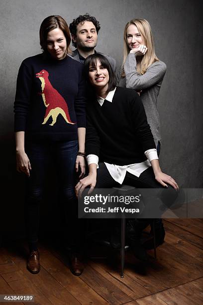 Actors Rebecca Henderson and Arian Moayed, filmmaker Desiree Akhavan, and actress Halley Feiffer pose for a portrait during the 2014 Sundance Film...