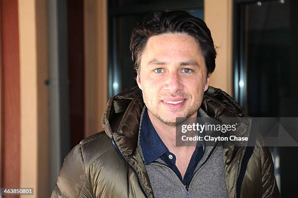 Actor Zach Braff attends The 10th Anniversary LG Music Lodge At Sundance With Elio Motors And Tervis on January 19, 2014 in Park City, Utah.