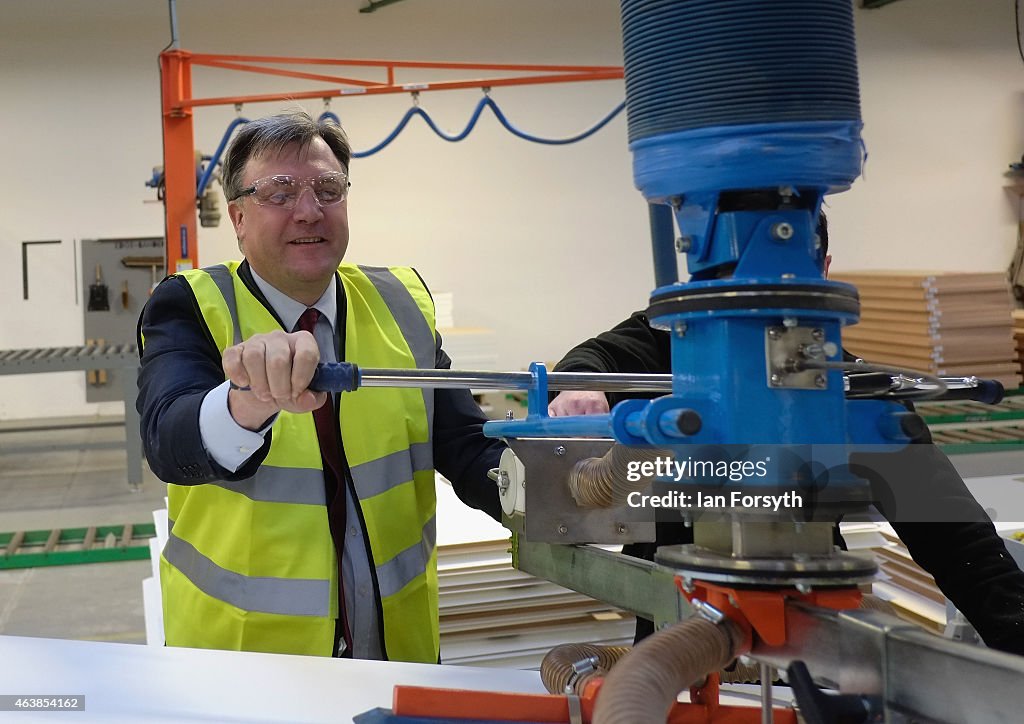 Ed Balls Visits The Cotswold Manufacturing Factory In Stockton-on-Tees
