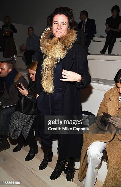 Photographer Garance Dore attends the Ralph Lauren fashion show during Mercedes-Benz Fashion Week Fall 2015 at Skylight Clarkson SQ. On February 19,...