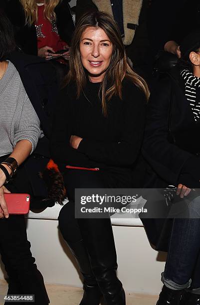Nina Garcia attends the Ralph Lauren fashion show during Mercedes-Benz Fashion Week Fall 2015 at Skylight Clarkson SQ. On February 19, 2015 in New...