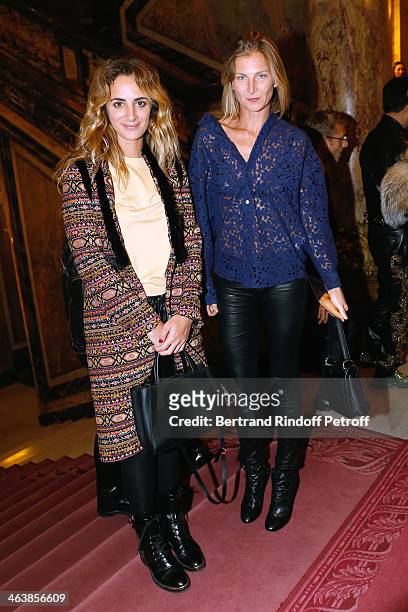 Alexia Niedzielski and Elizabeth Von Gutman attend the Atelier Versace show as part of Paris Fashion Week Haute Couture Spring/Summer 2014 on January...