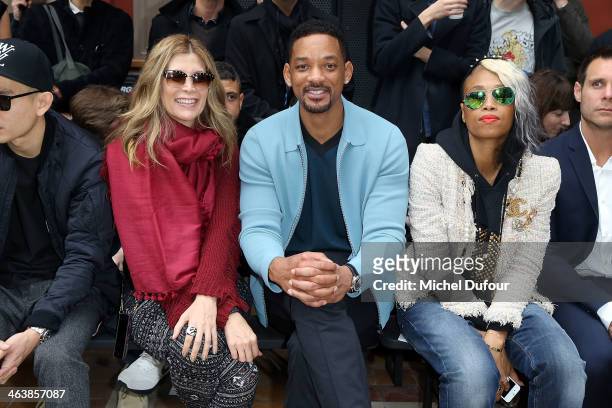 Will Smith and Tawn Brodley attend the Lanvin Menswear Fall/Winter 2014-2015 Show as part of Paris Fashion Week on January 19, 2014 in Paris, France.
