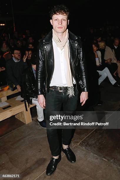 Tom Burke attends the Saint Laurent Menswear Fall/Winter 2014-2015 Show as part of Paris Fashion Week on January 19, 2014 in Paris, France.