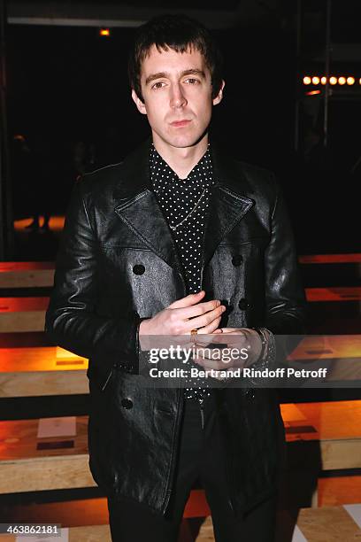 Singer Miles Kane attends the Saint Laurent Menswear Fall/Winter 2014-2015 Show as part of Paris Fashion Week on January 19, 2014 in Paris, France.