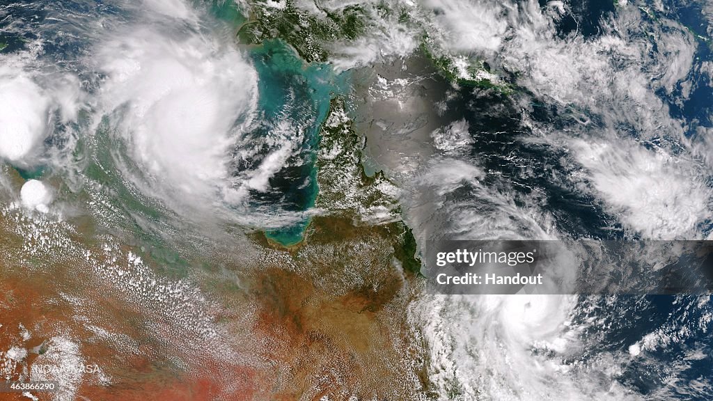 Cyclones Lam and Marcia Head Onshore in Australia