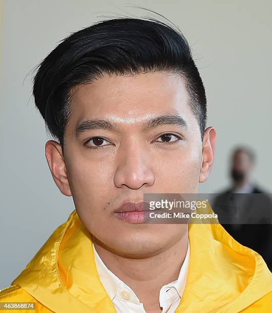 Bryanboy attends the Calvin Klein Collection fashion show during Mercedes-Benz Fashion Week Fall 2015 at Spring Studios on February 19, 2015 in New...