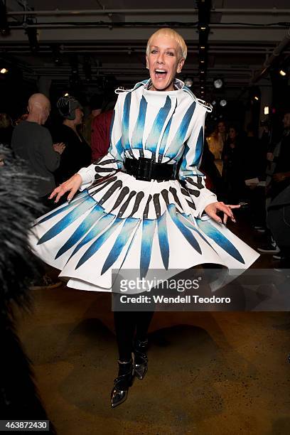 Jan Arnold attends The Blonds fashion show during MADE Fashion Week Fall 2015 at Milk Studios on February 18, 2015 in New York City.