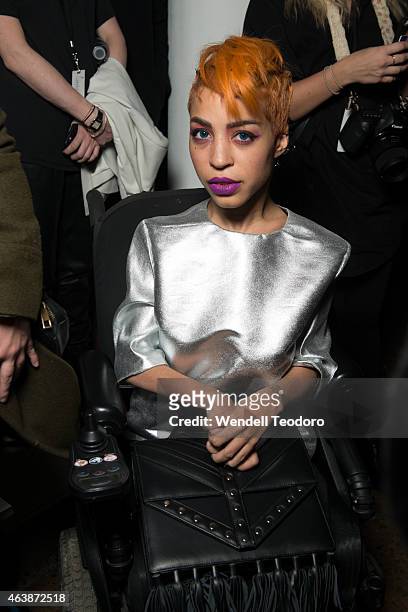 Jillian Mercado attends The Blonds fashion show during MADE Fashion Week Fall 2015 at Milk Studios on February 18, 2015 in New York City.