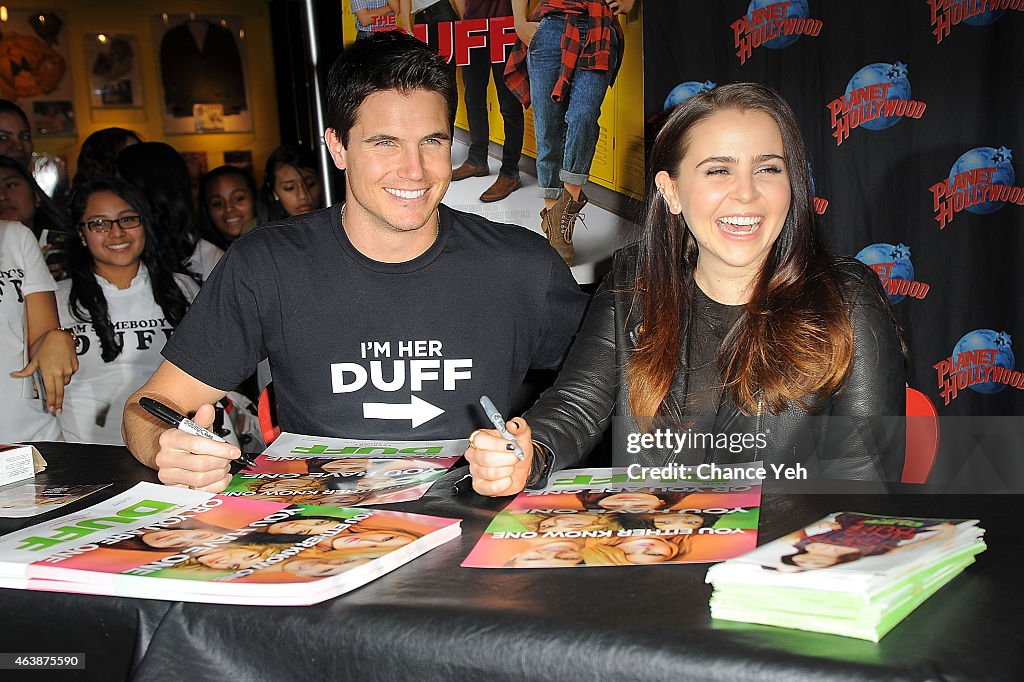 The Cast Of "The Duff" Visit Planet Hollywood Times Square