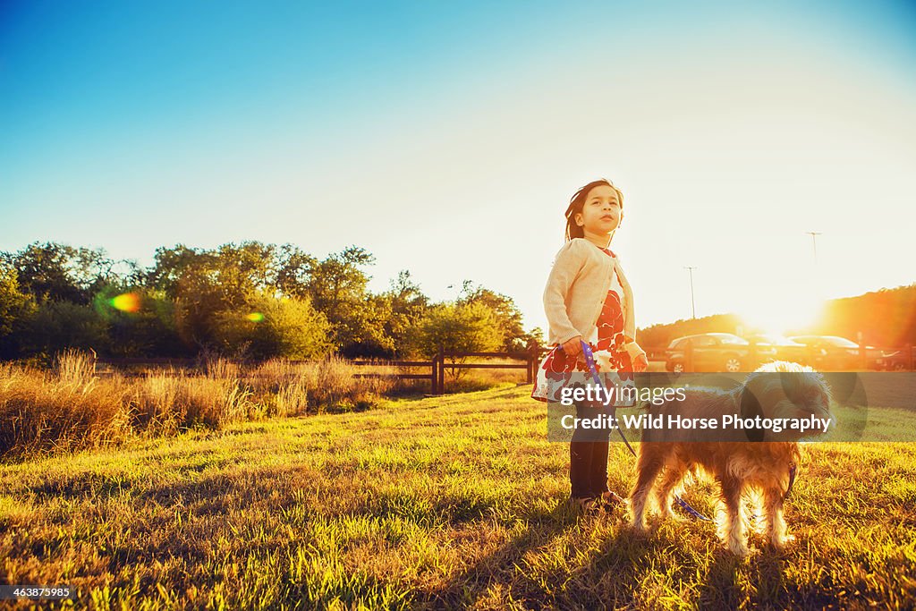 Girl and Dog