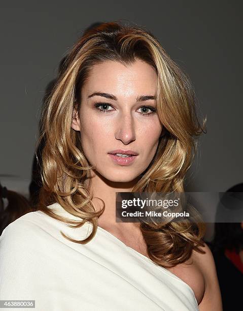 Lauren Remington Platt attends the Ralph Lauren fashion show during Mercedes-Benz Fashion Week Fall 2015 at Skylight Clarkson SQ. On February 19,...