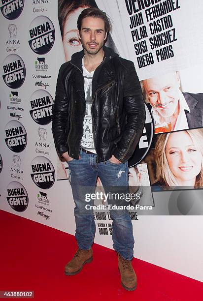 Actor Alex Barahona attends 'Buena Gente' premiere at Rialto theatre on February 19, 2015 in Madrid, Spain.