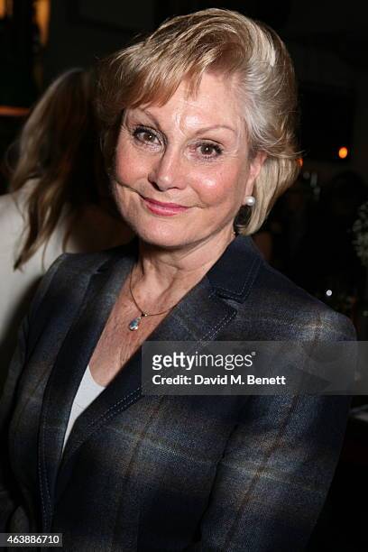 Angela Rippon attends a Gala Performance of "Yarico" hosted by show producer Jodie Kidd at the Bijou Theatre, London Theatre Workshop, on February...