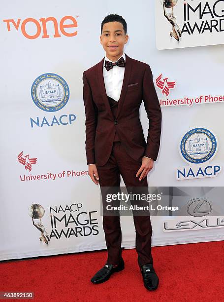 Actor Marcus Scribner attends the 46th Annual NAACP Image Awards held at the Pasadena Civic Auditorium on February 6, 2015 in Pasadena, California.