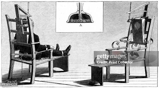 Execution by electric chair, 1890. The first execution by electric chair was carried out at Auburn Prison, New York, 6 August 1890 using a...