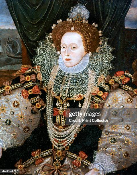 Elizabeth I, Queen of England and Ireland, c1588. Version of the Armada portrait attributed to George Gower. The last Tudor monarch, Elizabeth I...